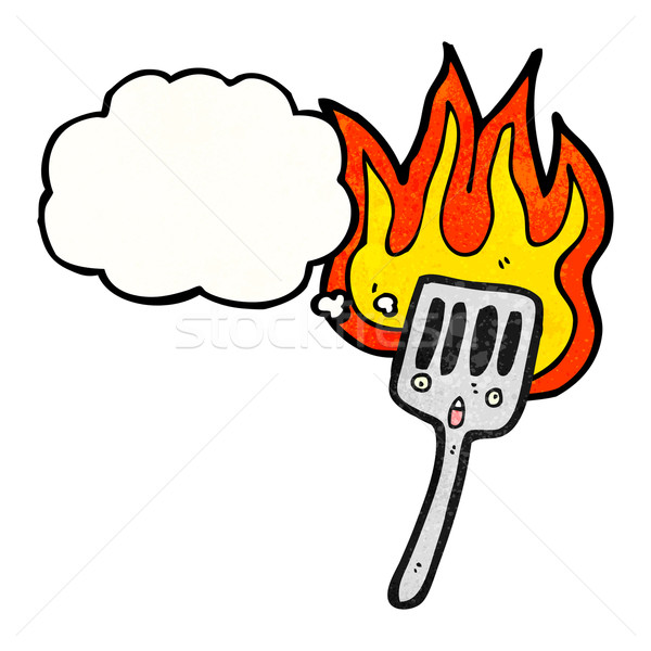 cartoon flaming spatula Stock photo © lineartestpilot
