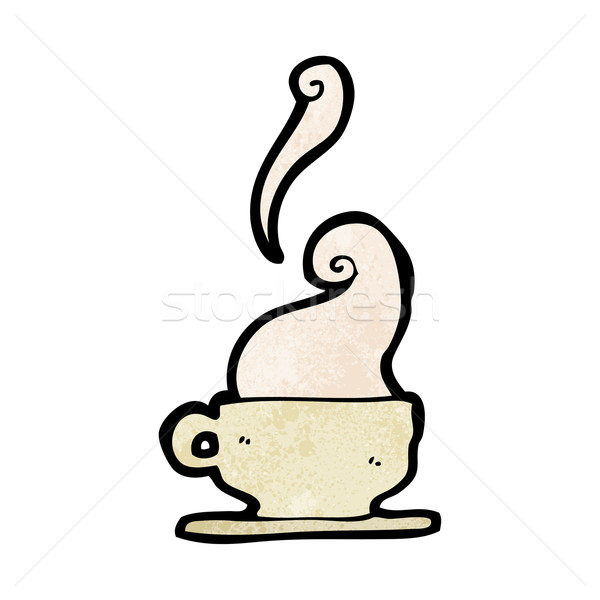 Foto stock: Café · Cartoon · retro · taza · dibujo · taza