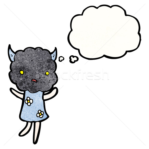 cute cloud head creature cartoon Stock photo © lineartestpilot