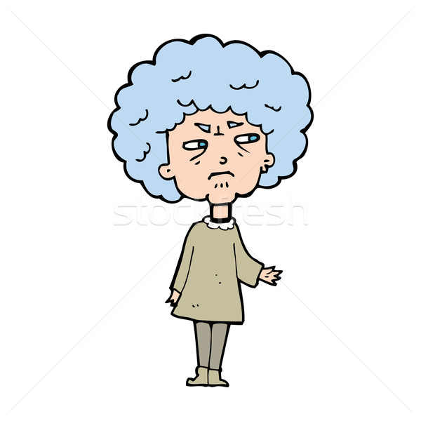 Cartoon vieille dame design art âgées rétro Photo stock © lineartestpilot