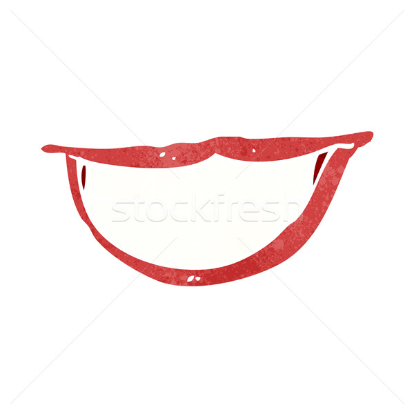 Rajz vigyorog száj terv művészet fogak Stock fotó © lineartestpilot