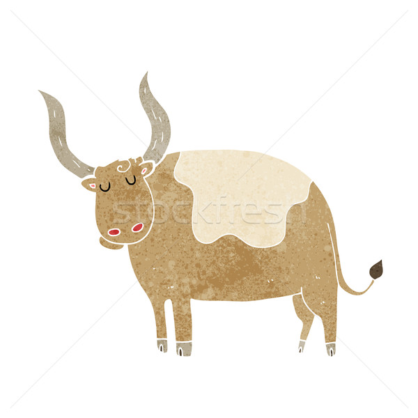 Cartoon ox mano design mucca farm Foto d'archivio © lineartestpilot