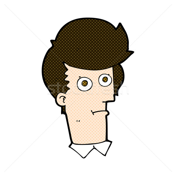 Stock photo: comic cartoon staring face