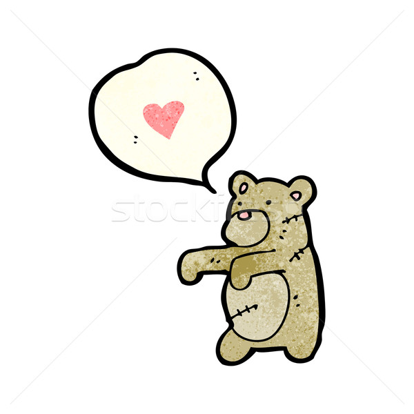 cartoon stitched teddy bear Stock photo © lineartestpilot