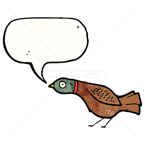 cartoon grouse with speech bubble Stock photo © lineartestpilot