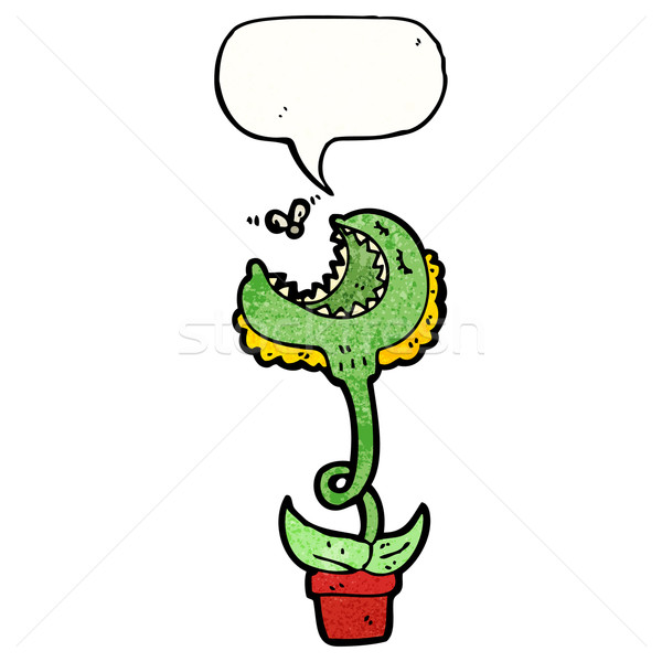 Carnivor plantă desen animat floare textură mână Imagine de stoc © lineartestpilot