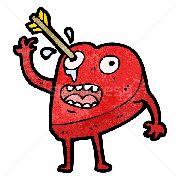 love heart cartoon character Stock photo © lineartestpilot
