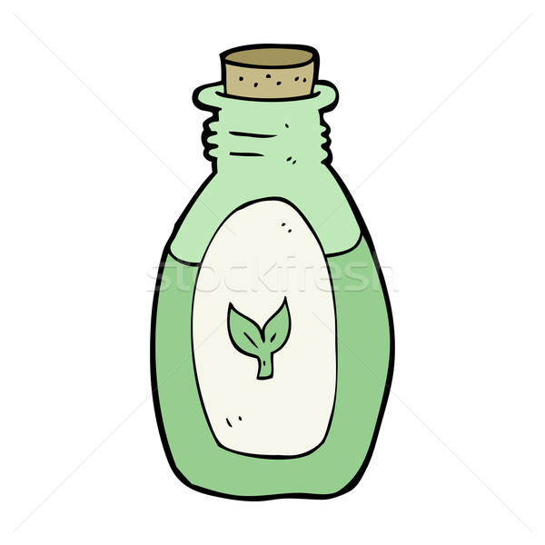 Cartoon phytothérapie main design bouteille fou [[stock_photo]] © lineartestpilot