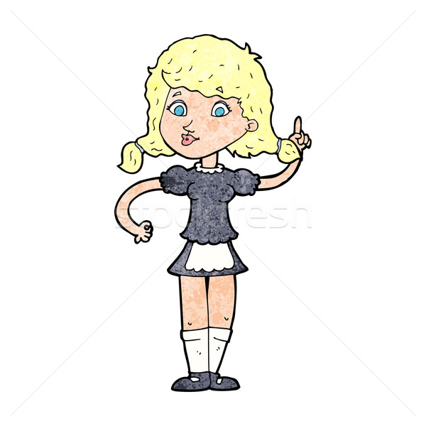 cartoon pretty maid woman Stock photo © lineartestpilot