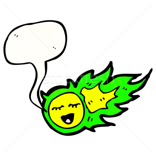 Cartoon метеор лице говорить ретро рисунок Сток-фото © lineartestpilot