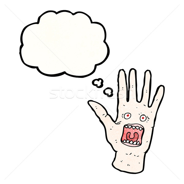 scary shrieking hand cartoon Stock photo © lineartestpilot