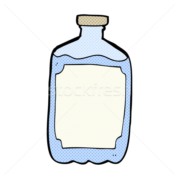 Cômico desenho animado garrafa de água retro estilo Foto stock © lineartestpilot