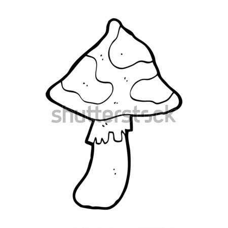 Dessinées cartoon champignon vénéneux rétro style Photo stock © lineartestpilot