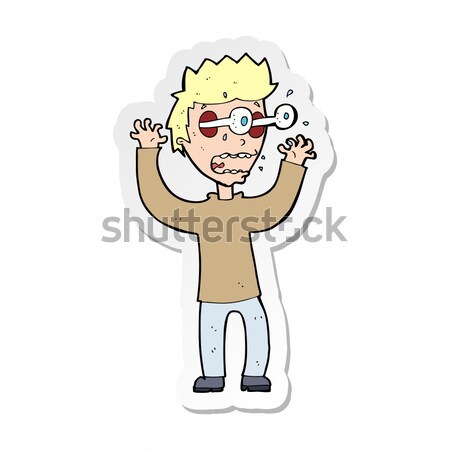 cartoon man surrendering with thought bubble Stock photo © lineartestpilot