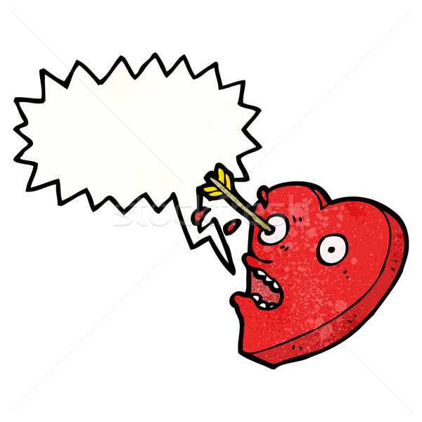 love struck heart cartoon character Stock photo © lineartestpilot