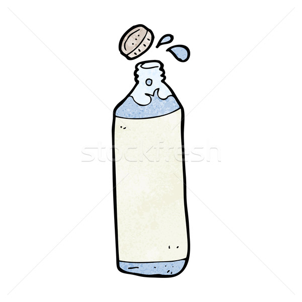 [[stock_photo]]: Cartoon · une · bouteille · d'eau · eau · main · design · bouteille