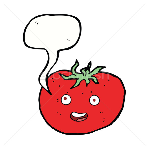 Cartoon tomate bocadillo mano diseno arte Foto stock © lineartestpilot