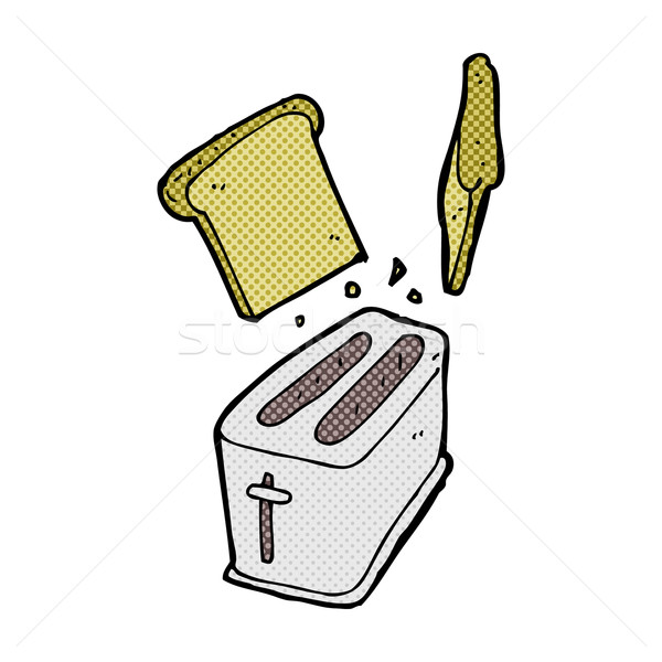 Cómico Cartoon tostadora fuera pan retro Foto stock © lineartestpilot