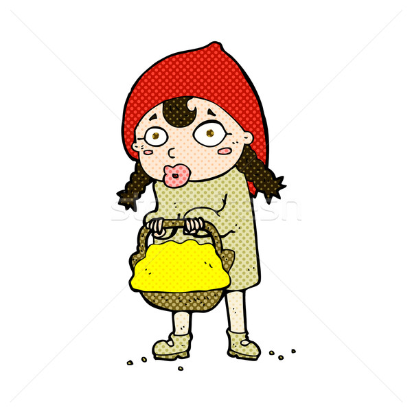 little red riding hood comic cartoon Stock photo © lineartestpilot