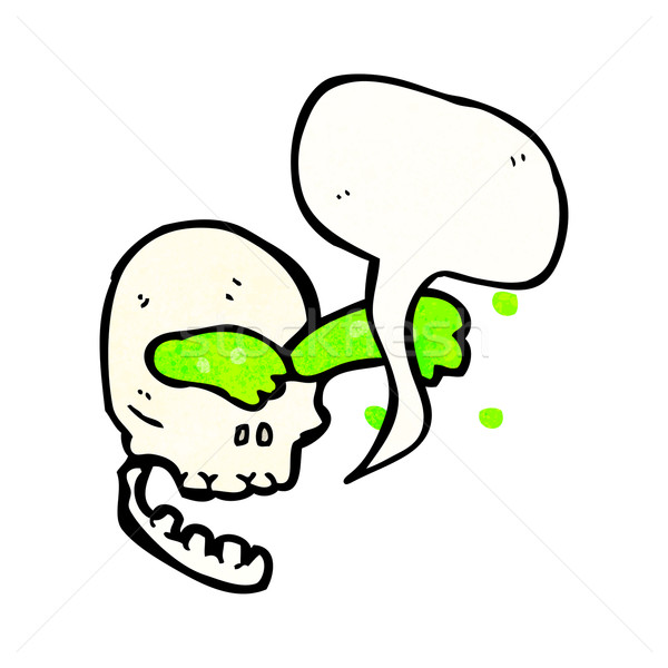 cartoon slime squirting skull cartoon Stock photo © lineartestpilot