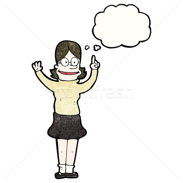 cartoon clever woman Stock photo © lineartestpilot