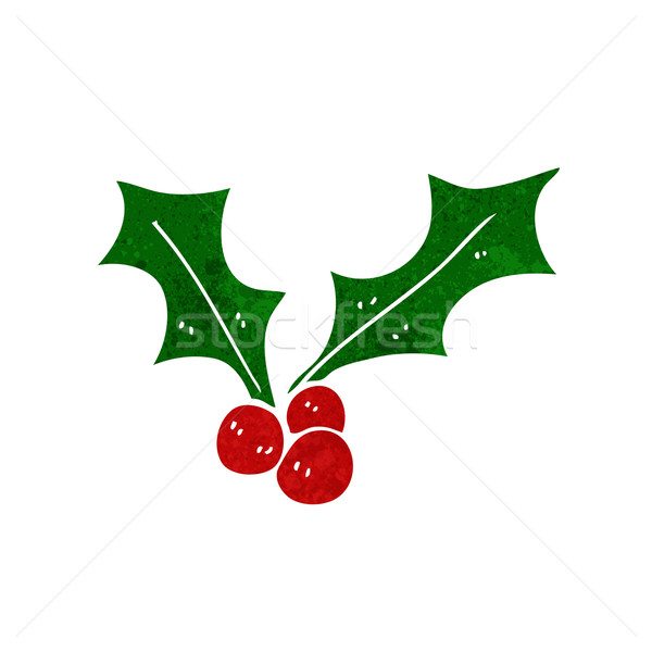 cartoon christmas holly Stock photo © lineartestpilot