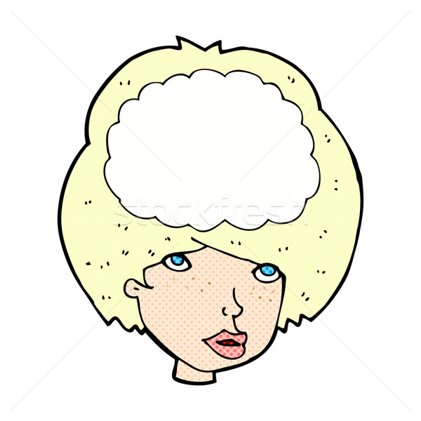 comic cartoon empty headed woman Stock photo © lineartestpilot