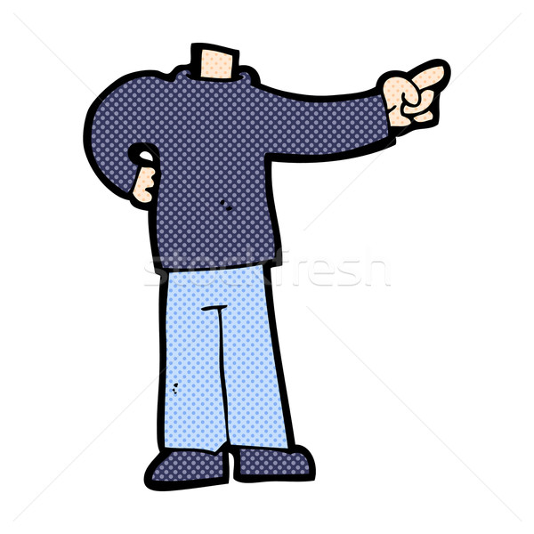 comic cartoon pointing body (mix and match comic cartoons or add Stock photo © lineartestpilot