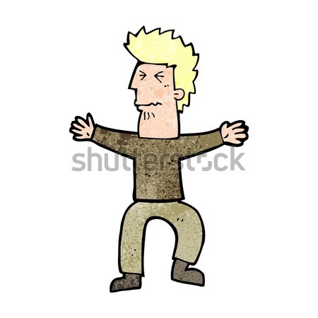 comic cartoon startled man Stock photo © lineartestpilot