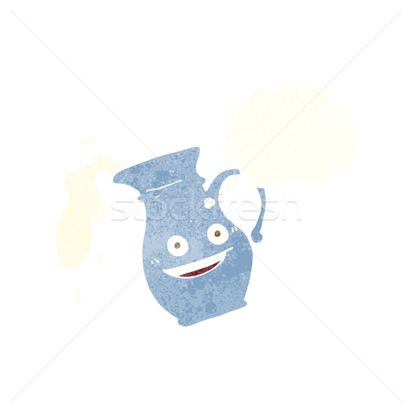 Cartoon bolla di pensiero mano design latte Foto d'archivio © lineartestpilot