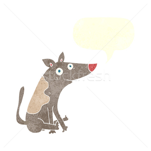 cartoon dog with speech bubble Stock photo © lineartestpilot