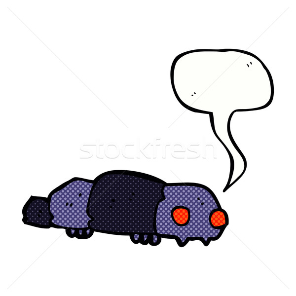 Cartoon insect tekstballon hand ontwerp gek Stockfoto © lineartestpilot