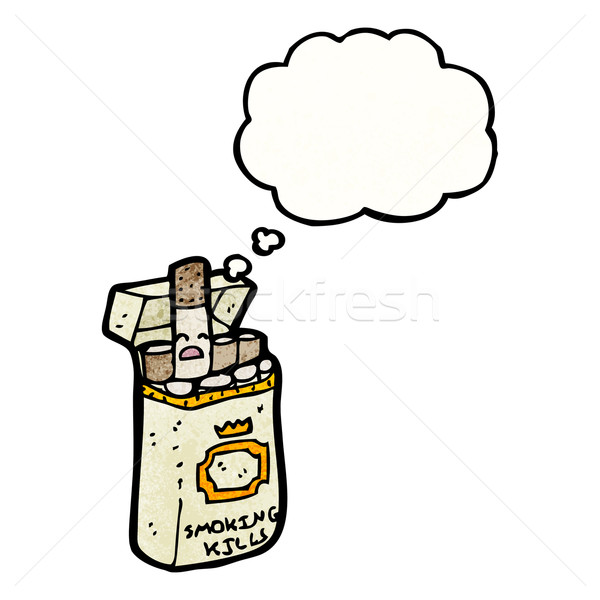 cartoon cigarette packet Stock photo © lineartestpilot
