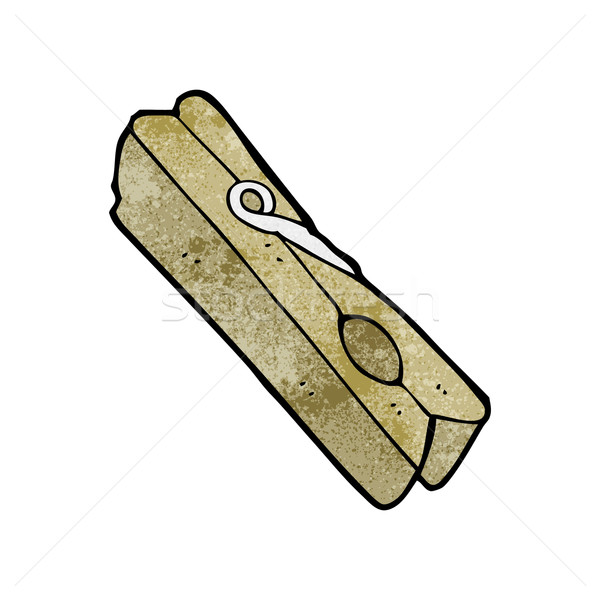 cartoon wooden peg Stock photo © lineartestpilot