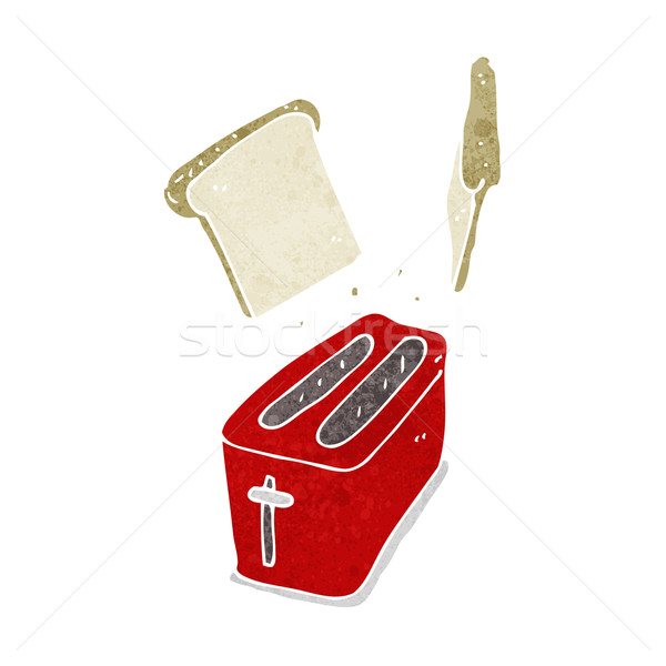 cartoon toaster spitting out bread Stock photo © lineartestpilot