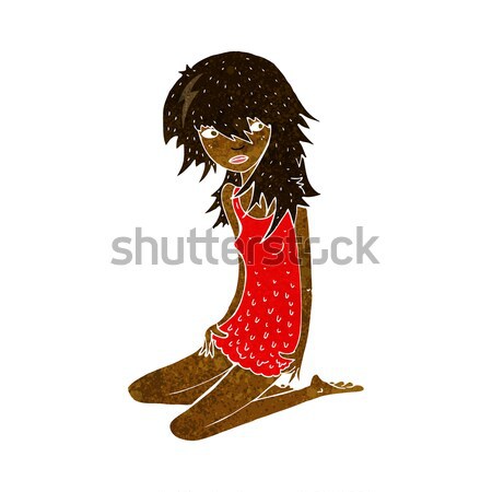 Képregény rajz csinos nő alsónemű retro képregény Stock fotó © lineartestpilot