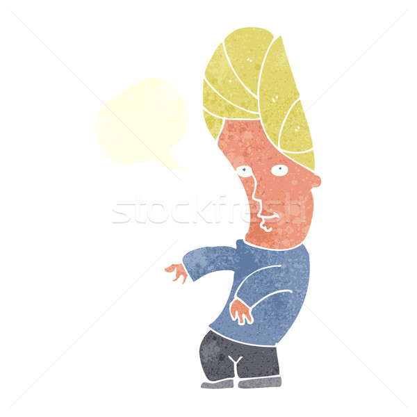 cartoon man with no worries with speech bubble Stock photo © lineartestpilot