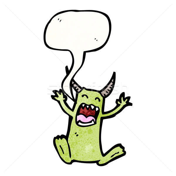 imp with speech bubble Stock photo © lineartestpilot