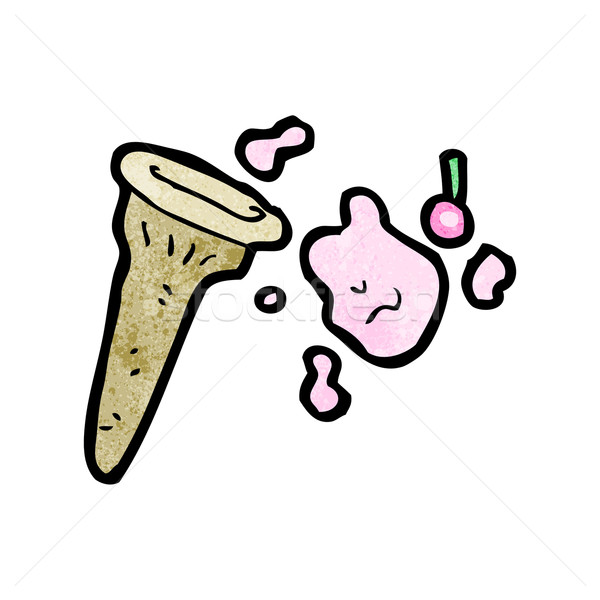 spilled ice cream cartoon Stock photo © lineartestpilot