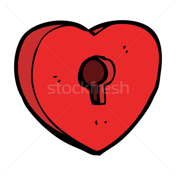 漫畫 心臟 鎖孔 手 藝術 復古 商業照片 © lineartestpilot