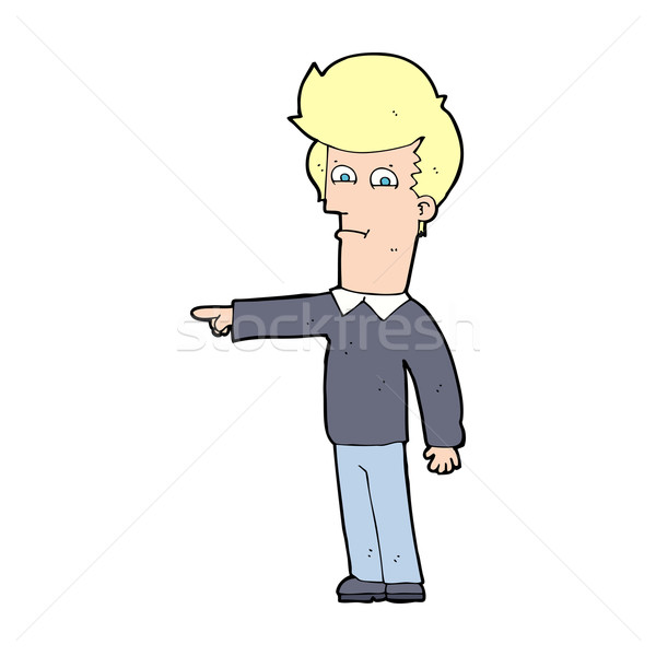 cartoon man pointing Stock photo © lineartestpilot