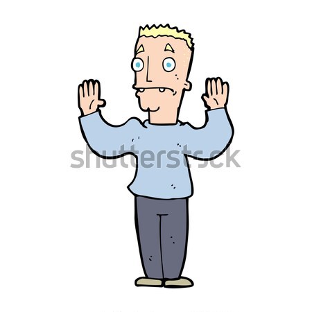 cartoon man surrendering Stock photo © lineartestpilot