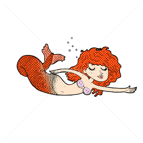 Stock photo: comic cartoon mermaid