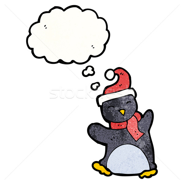Amuzant Pinguin Desen Animat Bule Gandire Textură