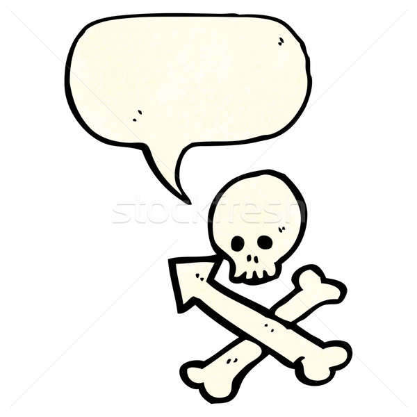 skull and crossbones arrow symbol Stock photo © lineartestpilot