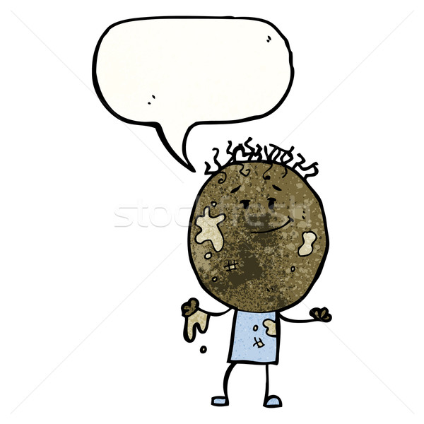cartoon boy covered in dirt Stock photo © lineartestpilot