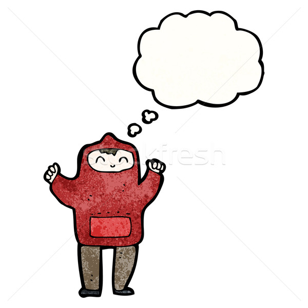 cartoon boy in hooded top Stock photo © lineartestpilot