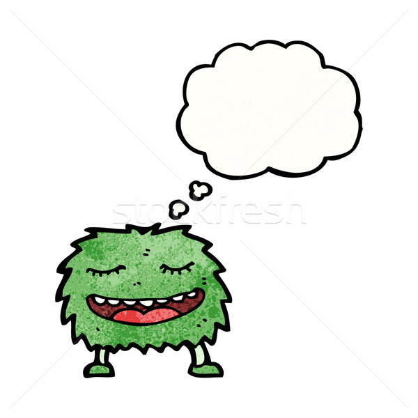 Paros verde monstru desen animat retro textură Imagine de stoc © lineartestpilot