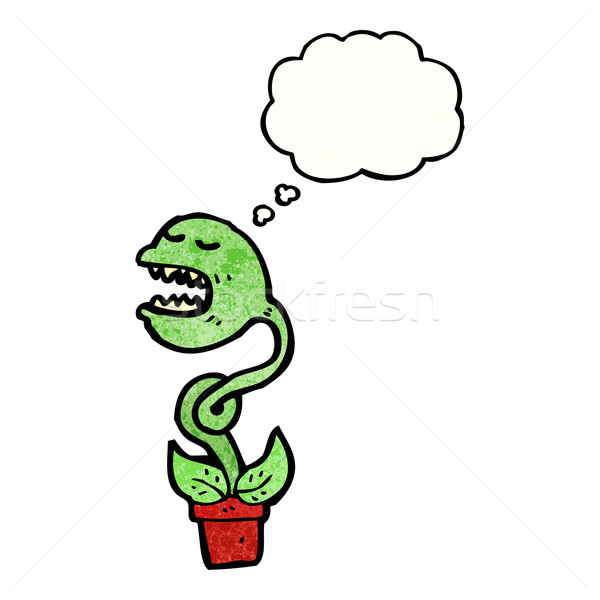 carnivorous flower with thought bubble Stock photo © lineartestpilot