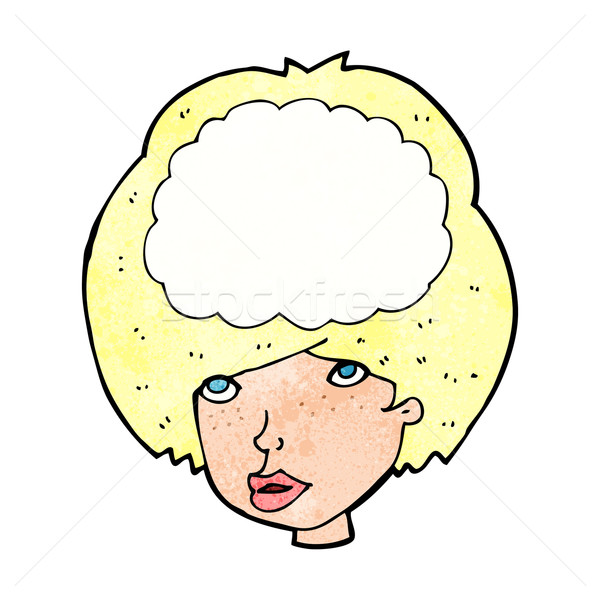 cartoon empty headed woman Stock photo © lineartestpilot